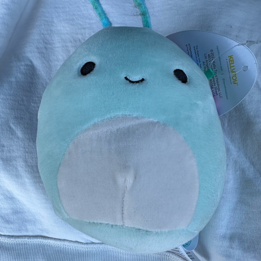 Squishmallows Sid The Snail Plush Blue Tie Dye  Kellytoy NWT